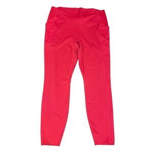 All in Motion Leggings Size XL Red Dual Pockets 7/8 Yoga Pants